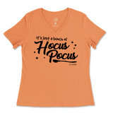 It's Just a Bunch of Hocus Pocus Halloween Ladies V-Neck T-Shirt