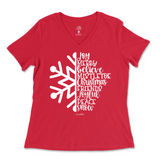 Snowflake Christmas Ladies V-Neck T-Shirt