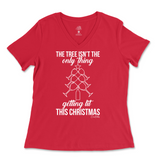 Getting Lit This Christmas Ladies V-Neck T-Shirt