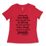 Elf Christmas Ladies V-Neck T-Shirt